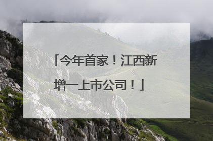 今年首家！江西新增一上市公司！