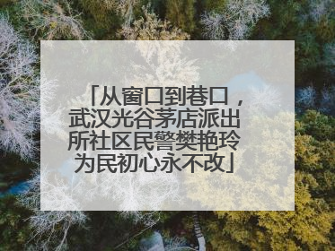 从窗口到巷口，武汉光谷茅店派出所社区民警樊艳玲为民初心永不改