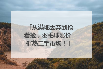 从满地丢弃到抢着捡，羽毛球涨价催热二手市场！