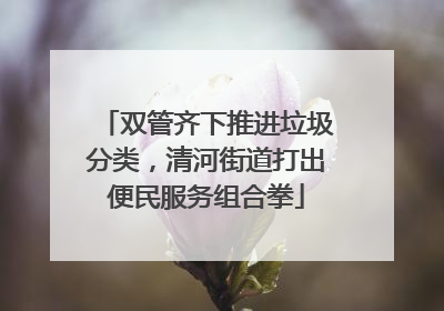 双管齐下推进垃圾分类，清河街道打出便民服务组合拳