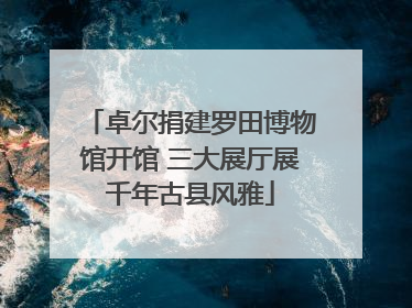 卓尔捐建罗田博物馆开馆 三大展厅展千年古县风雅