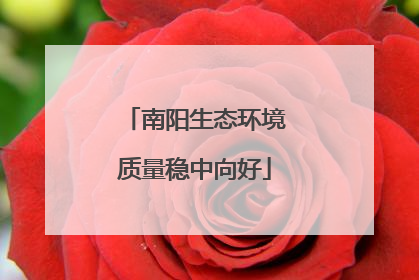 南阳生态环境质量稳中向好