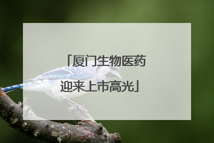 厦门生物医药迎来上市高光