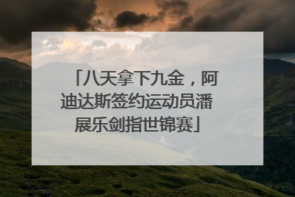 八天拿下九金，阿迪达斯签约运动员潘展乐剑指世锦赛