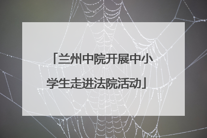 兰州中院开展中小学生走进法院活动