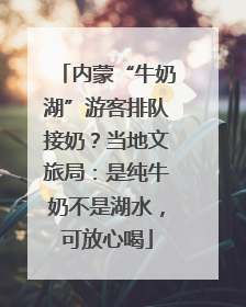 内蒙“牛奶湖”游客排队接奶？当地文旅局：是纯牛奶不是湖水，可放心喝