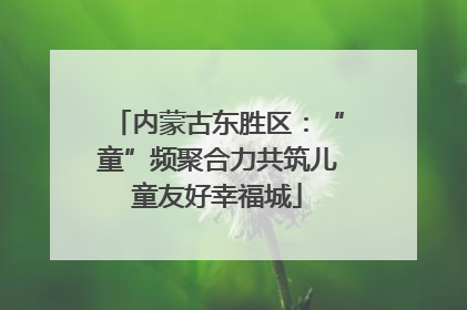 内蒙古东胜区：“童”频聚合力共筑儿童友好幸福城