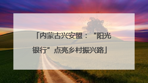内蒙古兴安盟：“阳光银行”点亮乡村振兴路