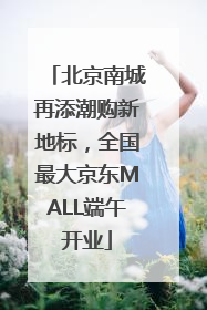 北京南城再添潮购新地标，全国最大京东MALL端午开业