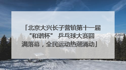 北京大兴长子营镇第十一届 “和谐杯” 乒乓球大赛圆满落幕，全民运动热潮涌动