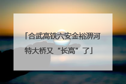 合武高铁六安金裕淠河特大桥又“长高”了