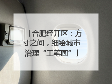 合肥经开区：方寸之间，细绘城市治理“工笔画”