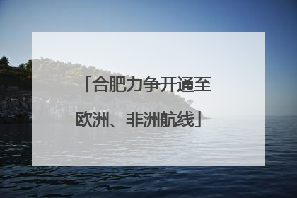合肥力争开通至欧洲、非洲航线