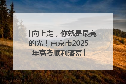 向上走，你就是最亮的光！南京市2025年高考顺利落幕
