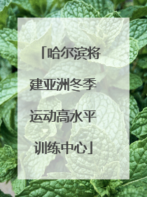 哈尔滨将建亚洲冬季运动高水平训练中心