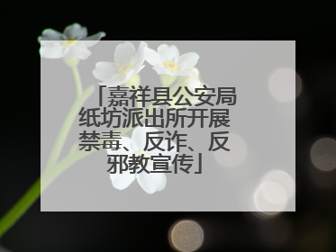 嘉祥县公安局纸坊派出所开展禁毒、反诈、反邪教宣传