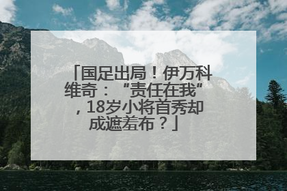 国足出局！伊万科维奇：“责任在我”，18岁小将首秀却成遮羞布？