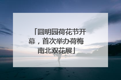 圆明园荷花节开幕，首次举办荷梅南北双花展