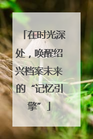 在时光深处，唤醒绍兴档案未来的“记忆引擎”