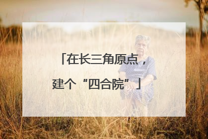 在长三角原点，建个“四合院”