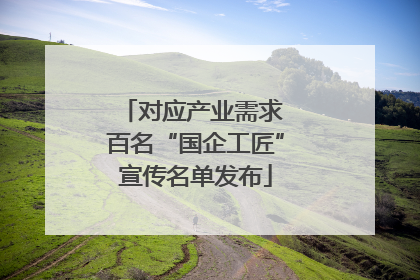 对应产业需求 百名“国企工匠”宣传名单发布