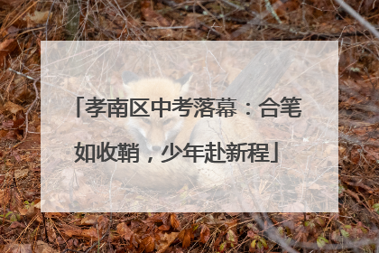 孝南区中考落幕：合笔如收鞘，少年赴新程