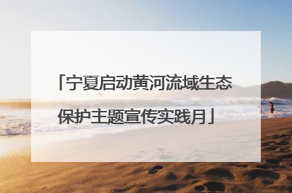 宁夏启动黄河流域生态保护主题宣传实践月