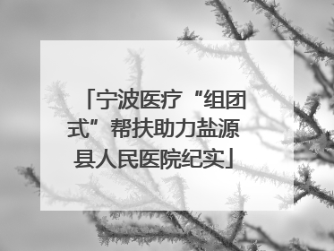 宁波医疗“组团式”帮扶助力盐源县人民医院纪实