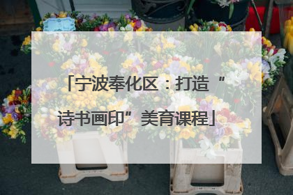 宁波奉化区：打造“诗书画印”美育课程