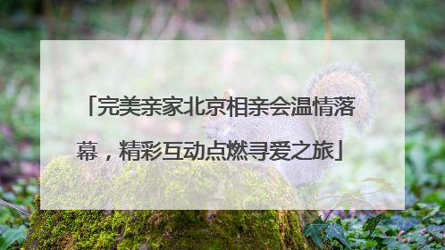完美亲家北京相亲会温情落幕，精彩互动点燃寻爱之旅