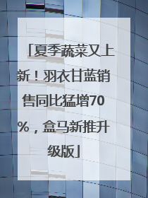 夏季蔬菜又上新！羽衣甘蓝销售同比猛增70%，盒马新推升级版