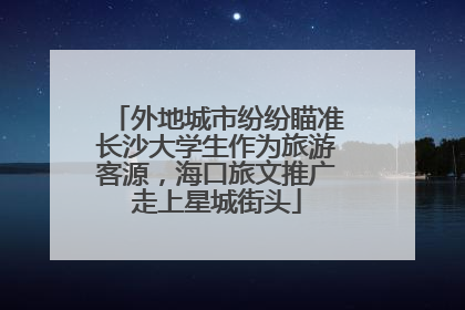 外地城市纷纷瞄准长沙大学生作为旅游客源，海口旅文推广走上星城街头