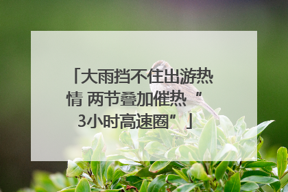 大雨挡不住出游热情 两节叠加催热“3小时高速圈”