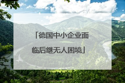 德国中小企业面临后继无人困境