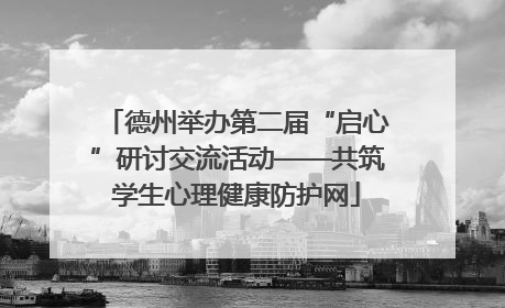 德州举办第二届“启心”研讨交流活动——共筑学生心理健康防护网