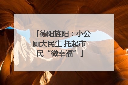 德阳旌阳：小公厕大民生 托起市民“微幸福”