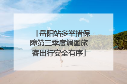 岳阳站多举措保障第三季度调图旅客出行安全有序