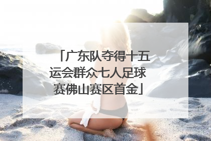 广东队夺得十五运会群众七人足球赛佛山赛区首金