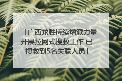 广西龙胜持续增派力量开展拉网式搜救工作 已搜救到5名失联人员