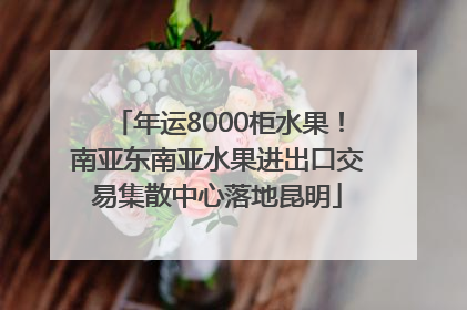 年运8000柜水果！南亚东南亚水果进出口交易集散中心落地昆明