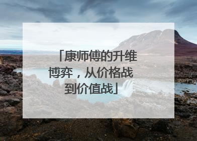 康师傅的升维博弈，从价格战到价值战
