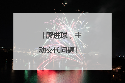 廖进球，主动交代问题