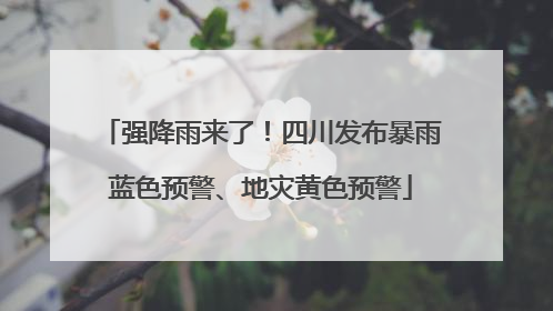 强降雨来了！四川发布暴雨蓝色预警、地灾黄色预警