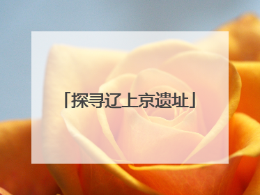 探寻辽上京遗址