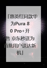 惠英红同款华为Pura 80 Pro+开售 京东秒送为首批用户送达新机