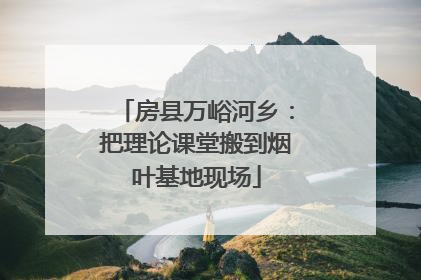 房县万峪河乡：把理论课堂搬到烟叶基地现场
