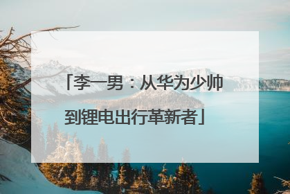 李一男：从华为少帅到锂电出行革新者