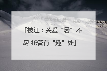 枝江：关爱“暑”不尽 托管有“趣”处