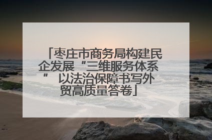 枣庄市商务局构建民企发展“三维服务体系” 以法治保障书写外贸高质量答卷