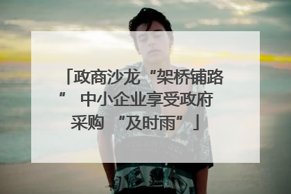 政商沙龙“架桥铺路” 中小企业享受政府采购 “及时雨”
